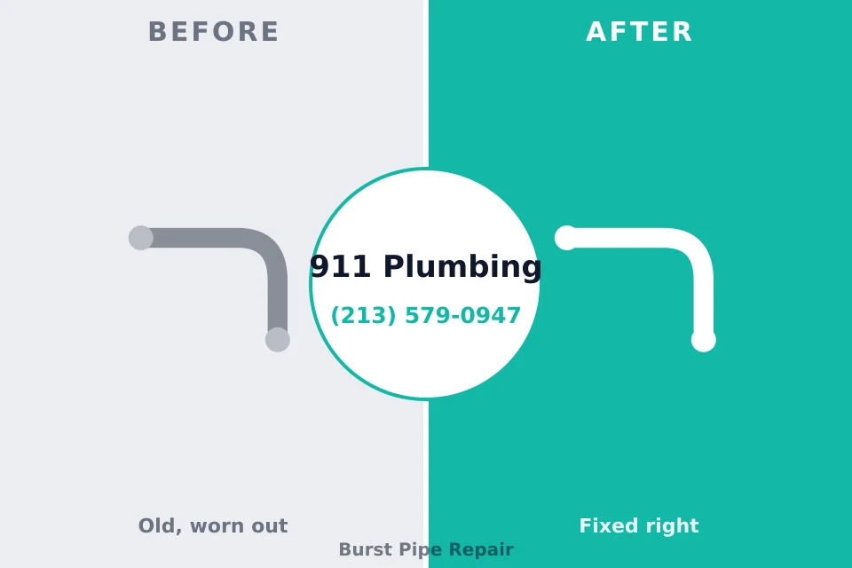 Before and after: plumbing repair Sammamish, WA